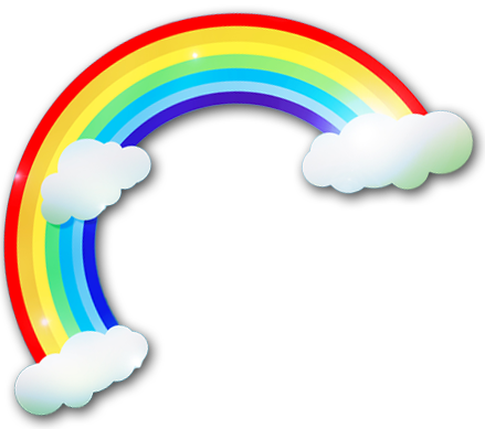 Megan's Rainbow Funtime Megan's Rainbow Funtime - Rainbow Kids Png (439x389)
