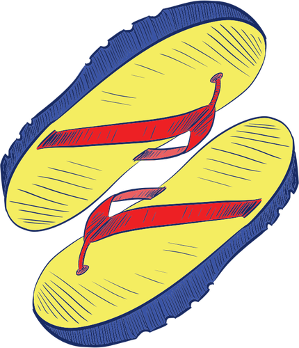 Sepasang Sandal Jepit - Flip Flopr Clip Art (646x750)