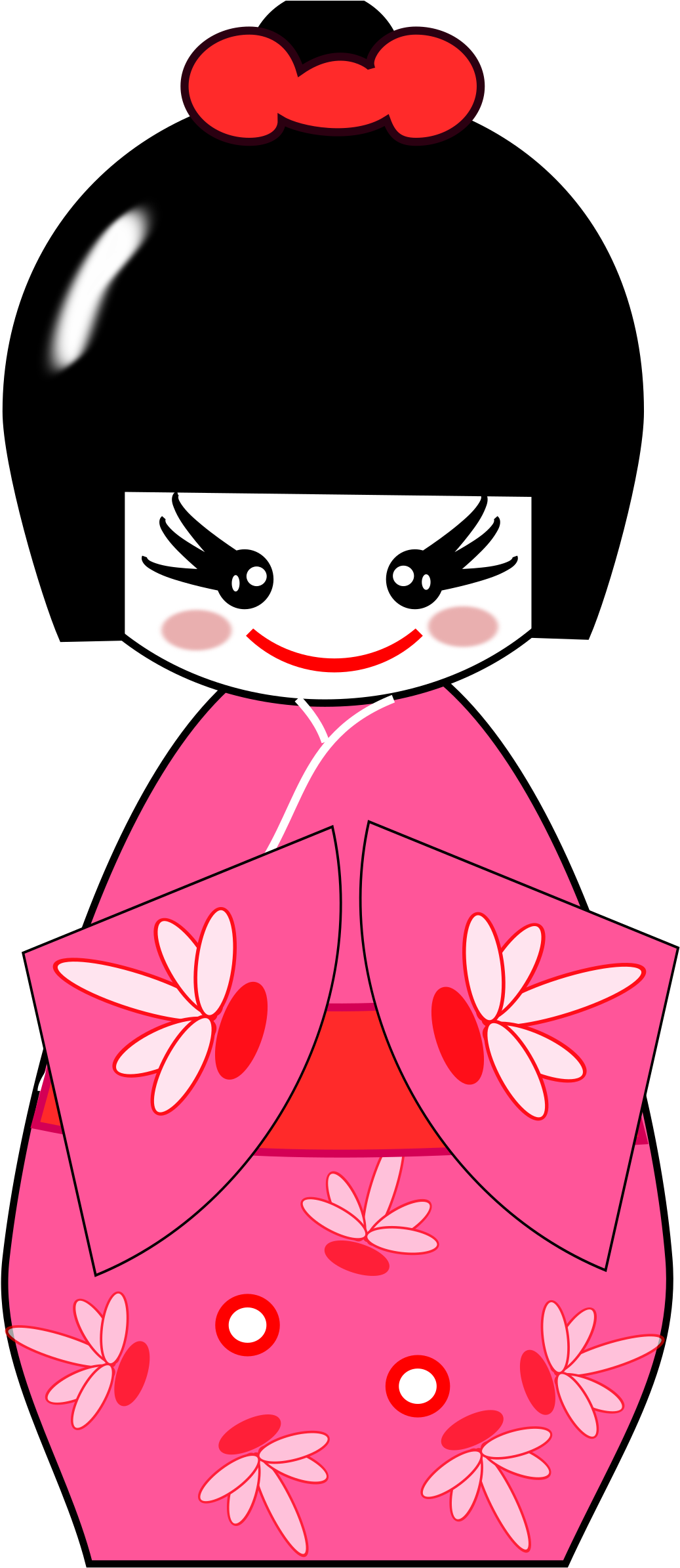 Japan Clip Art - Clipart Japanese Girl (1200x2400)
