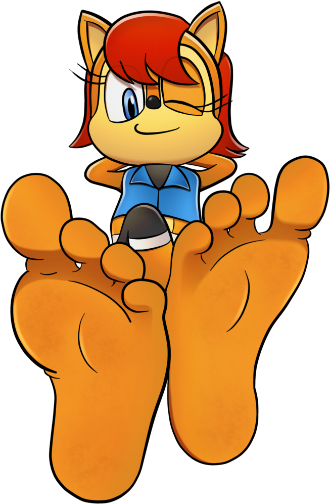 Princess Sally's Naughty Soles By Feetymcfoot - Sally Acorn Playful Toes (736x1086)