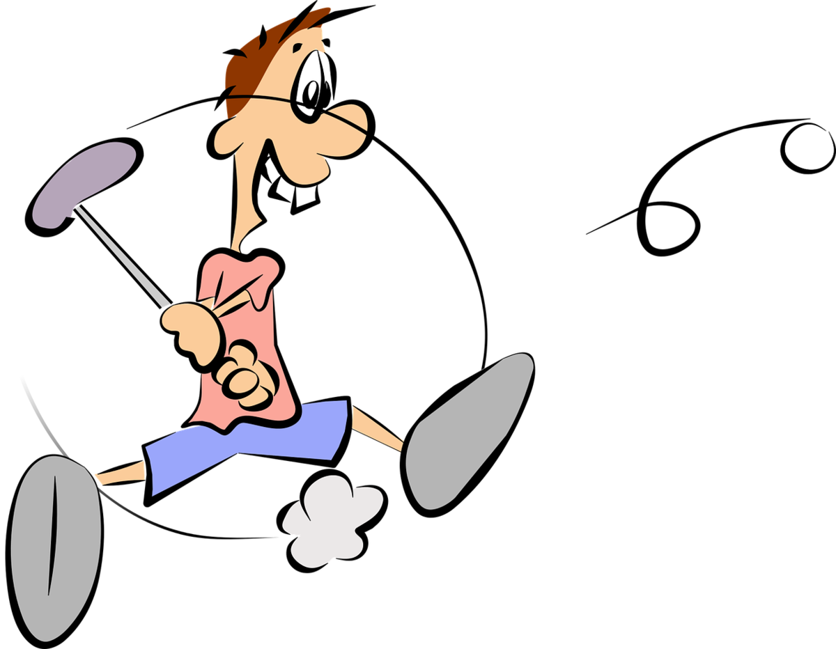 Wrestling Cliparts 6, Buy Clip Art - Golfer Cartoon (1200x932)