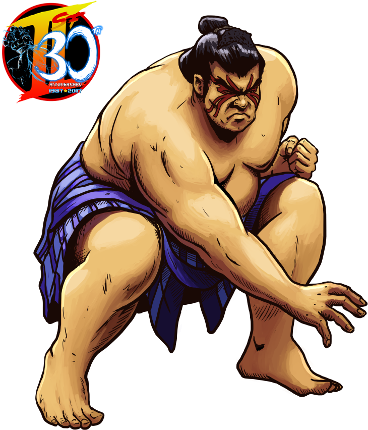 Our Street Fighter 30th Tribute - Street Fighter Sumo Wrestler (762x867)