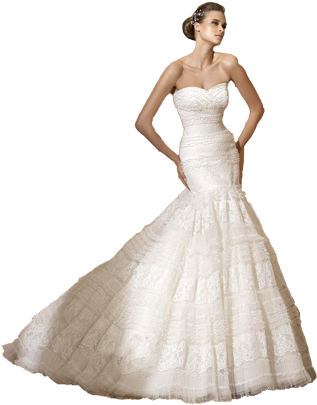 White Bride Photo Png Images - Bridal Gowns Png (328x405)