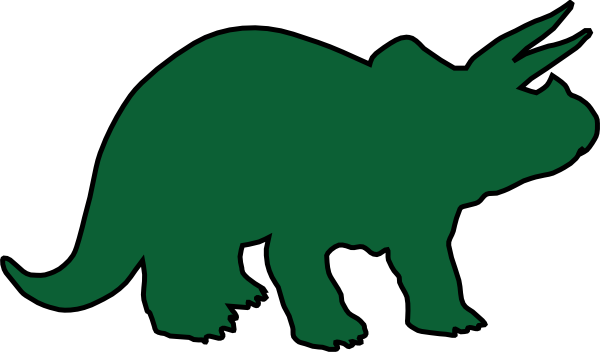 Triceratops Clipart Green - Triceratops (600x352)
