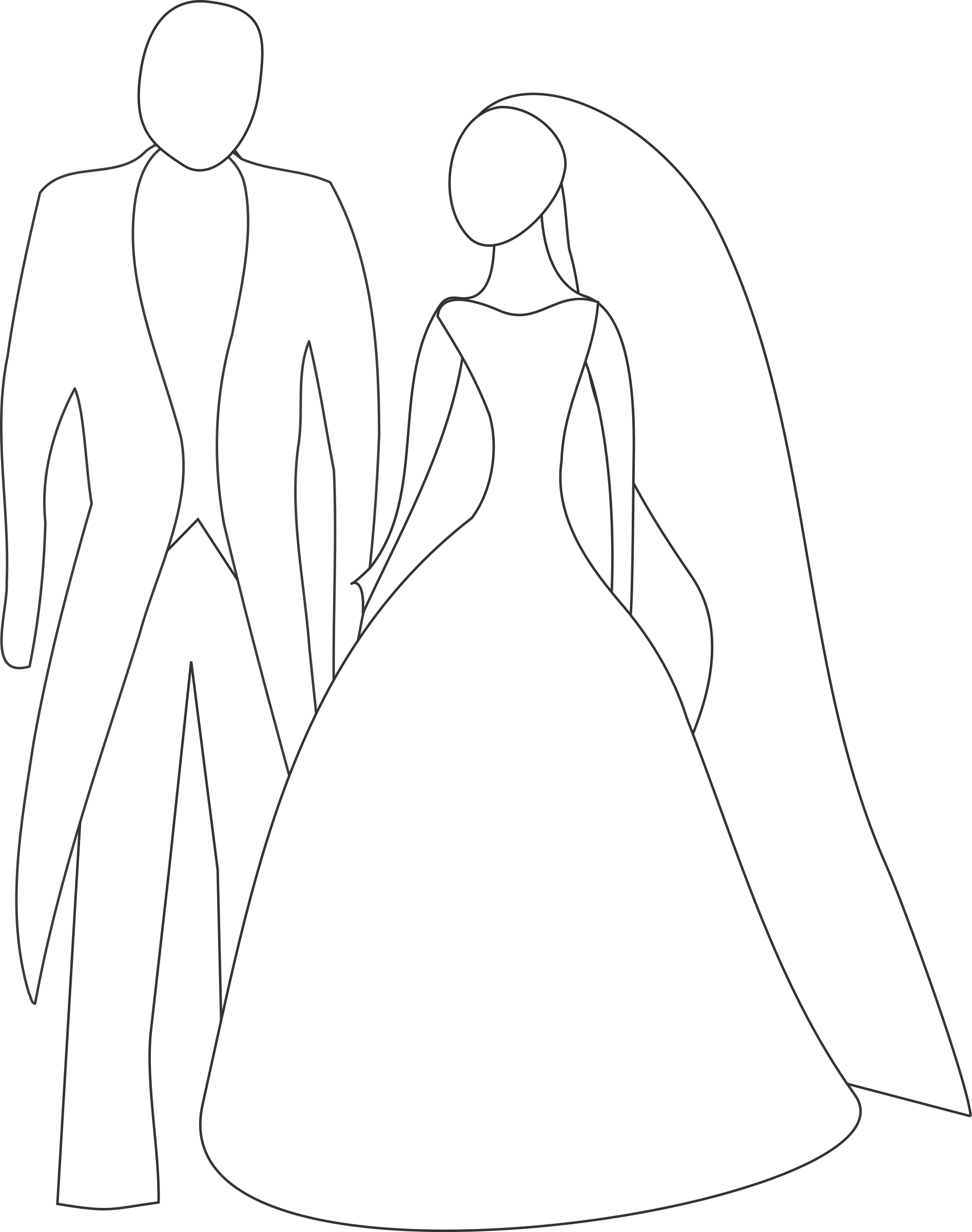 Bride And Groom - Bride And Groom Clipart (1894x2400)