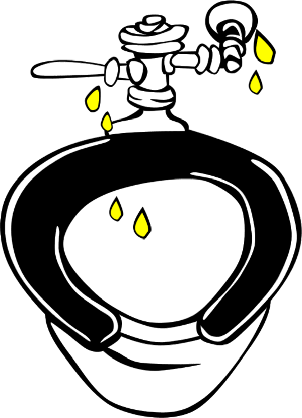 Vector Clip Art - Leaking Toilet Clipart (600x829)