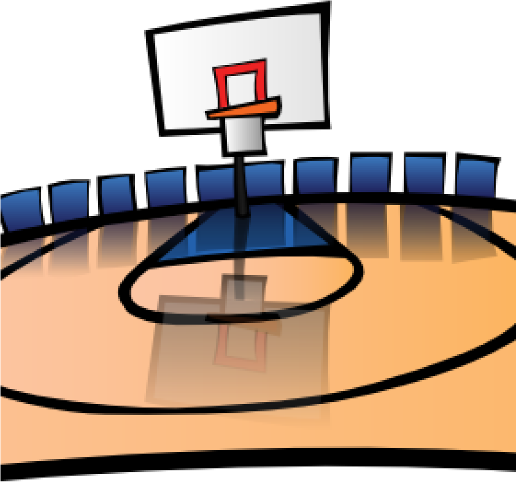 Cartoon Basketball Court Cartoon Basketball Court Clip - Basketball Court Basketball Clipart (1024x1024)