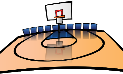 Sporten In De Gemeente - Basketball Court Basketball Clipart (500x333)