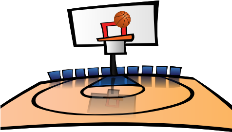 New Sports Fan - Basketball Court Clip Art (475x278)