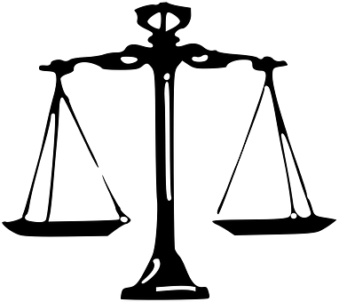 Scales, Justice, Law, Equal, Fair - Clip Art (382x340)