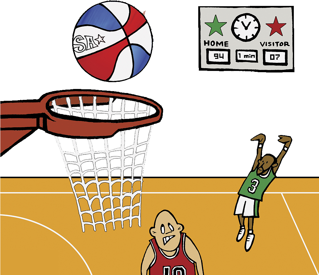 Basketball Court Cartoon Animation Clip Art - Basketball (1024x966)
