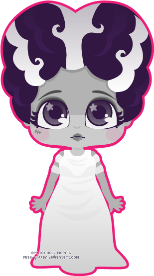 Bride Of Frankenstein By Miss-glitter - Bride Of Frankenstein Clipart (318x564)