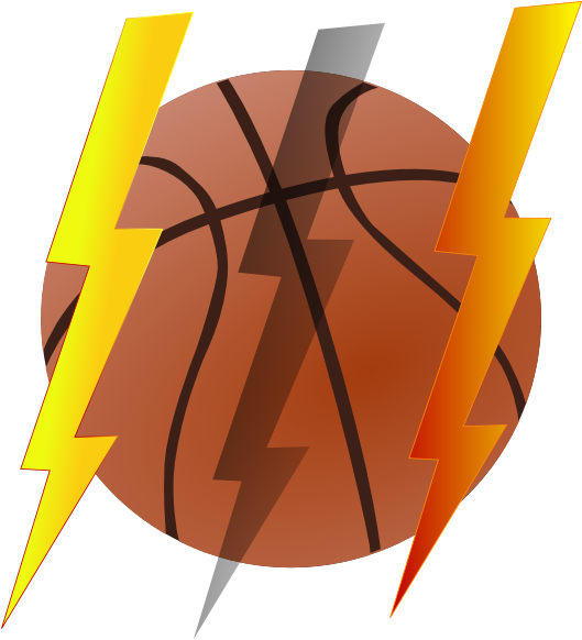 Lightning Bolt Basketball Clip Art At Clker - Icon (528x596)