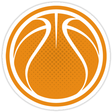 Notre Dame Tattoo Icon - Basketball Logo Black And White (375x360)