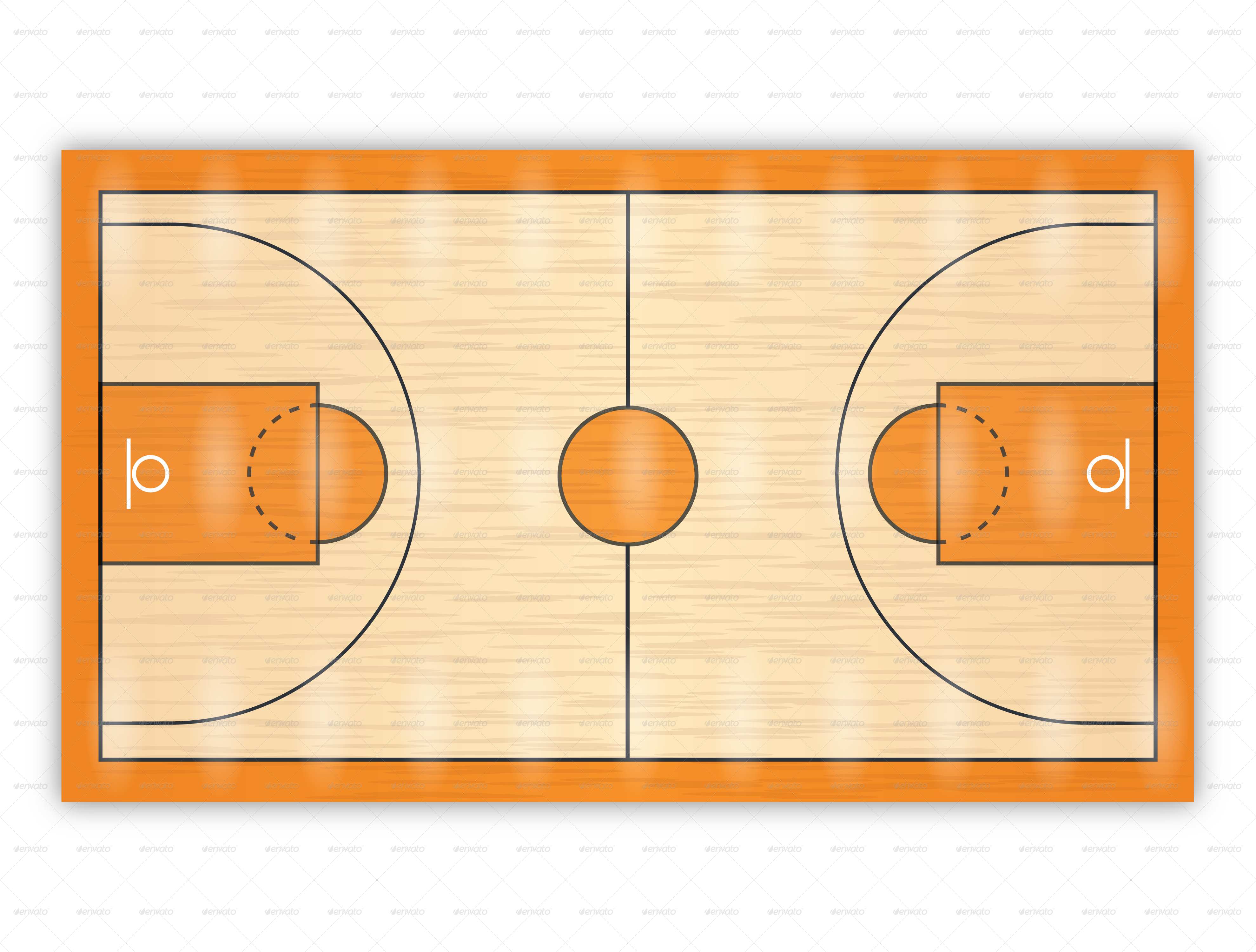 Photos Of Cartoon Basketball Court Clipart - Cancha De Baloncesto Dibujos (3958x3000)