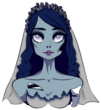 Emily, The Corpse Bride Sticker By Caroldrawsstuff - Tim Burton (400x382)