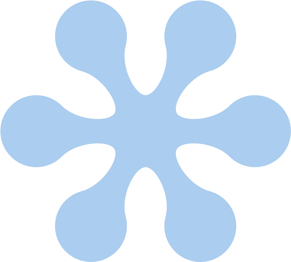 Blue Flower Clipart - 70's Flower Clip Art (999x990)