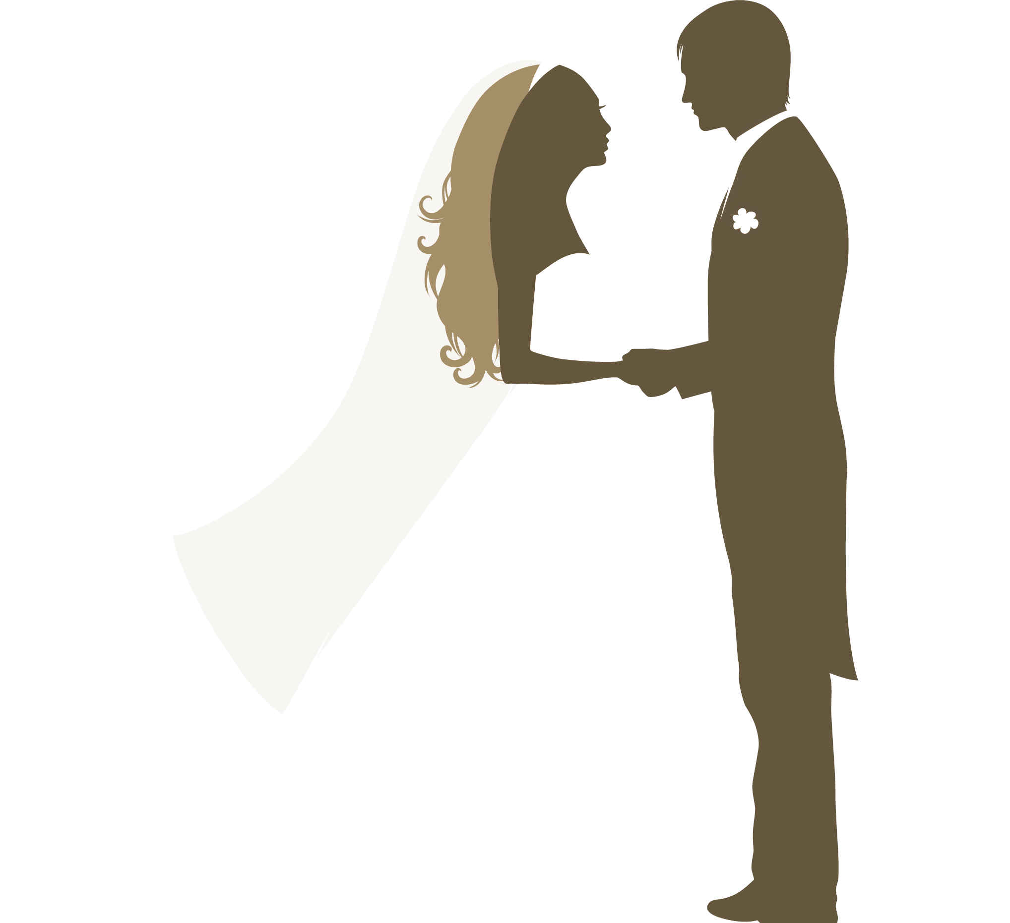 Wedding Anniversary, Brides, Cards, Weddings, Searching, - Silhouette Wedding Vector Png (2036x1862)