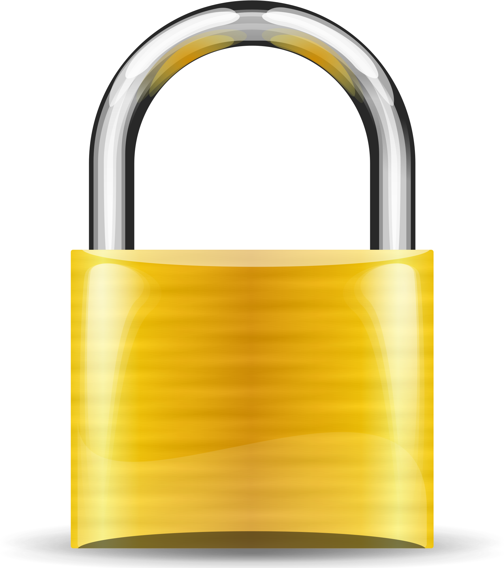 Gold Lock Cliparts - Pad Lock Clip Art (2000x2000)