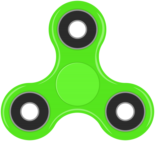 Spinner Green Png Clip Art - Fidget Spinner Neon Green (500x457)