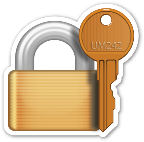 Lock Clipart Closed Lock - Lock And Key Emoji (480x478)