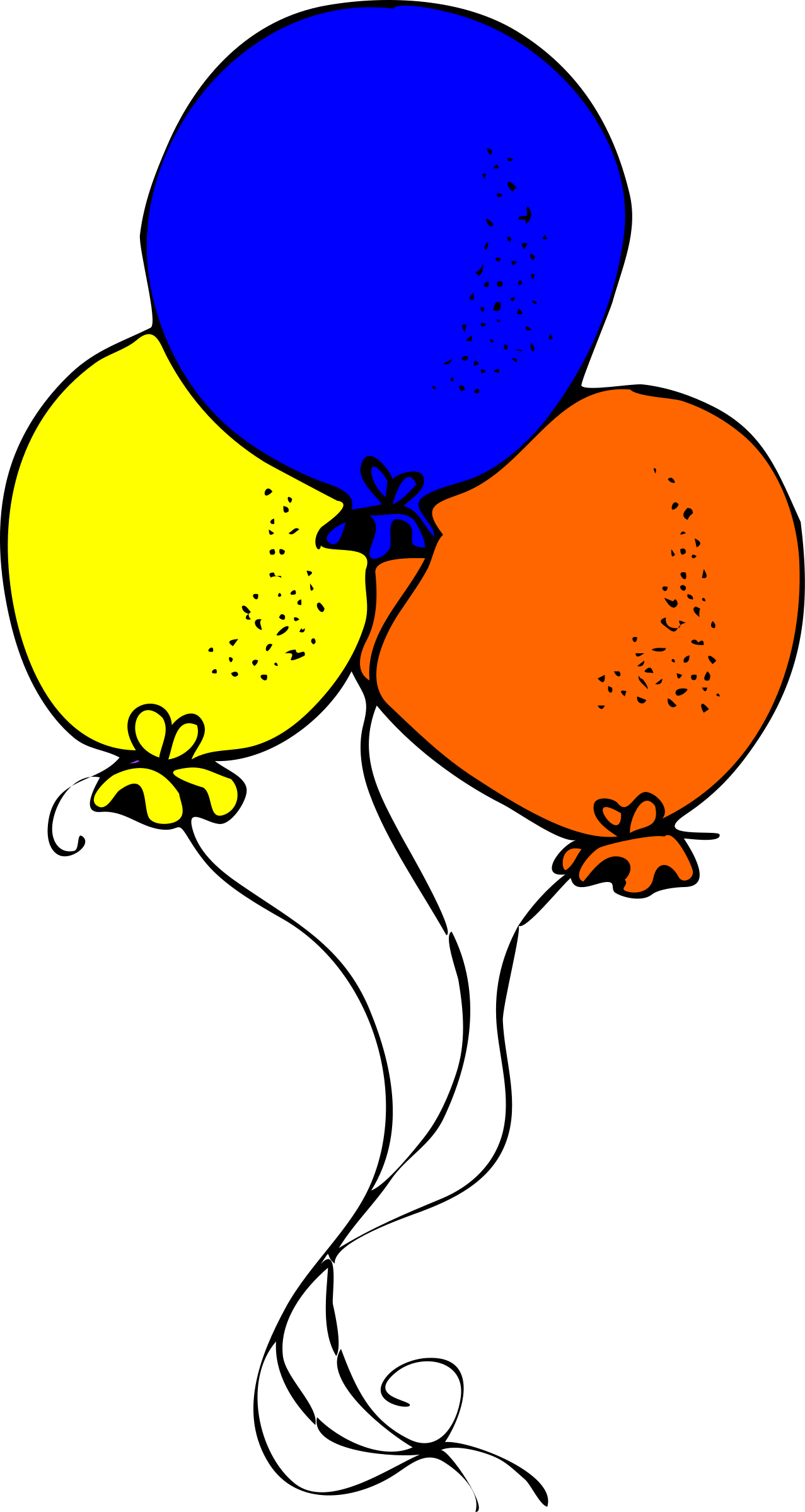 Big Image - Balloons Blue Orange And Yellow (1277x2400)