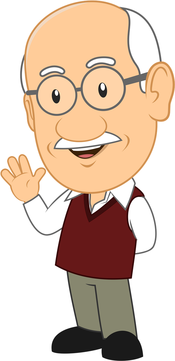 Cartoon - Grandpa Clipart (700x1282)