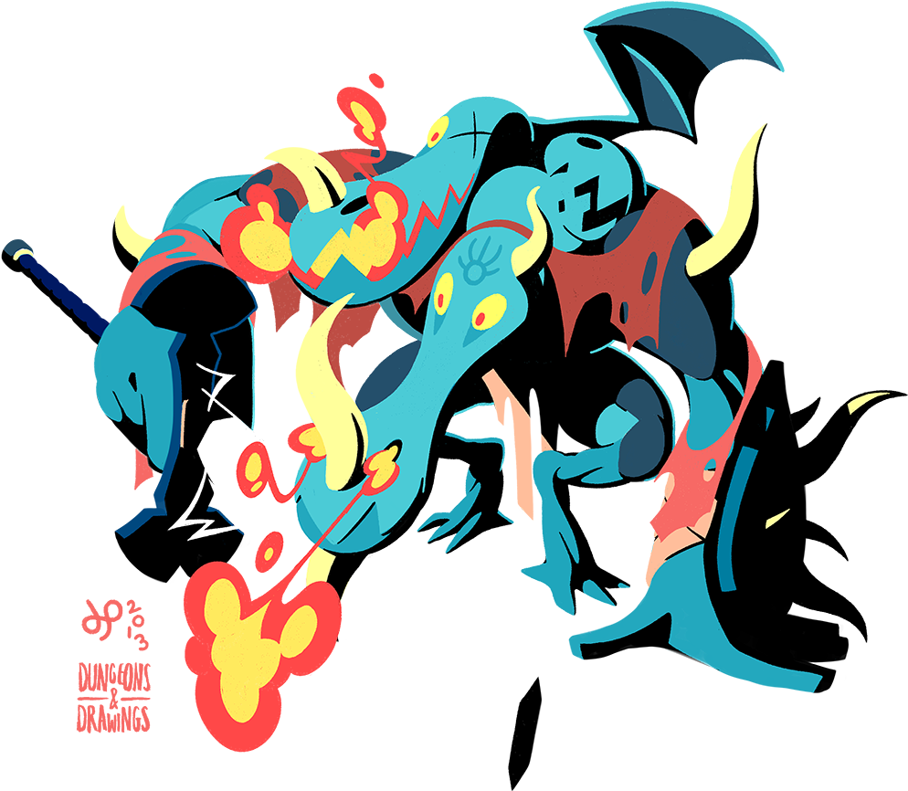 The Blasphemous Children Of The Dark Goddess Tiamat - Illustration (1021x900)