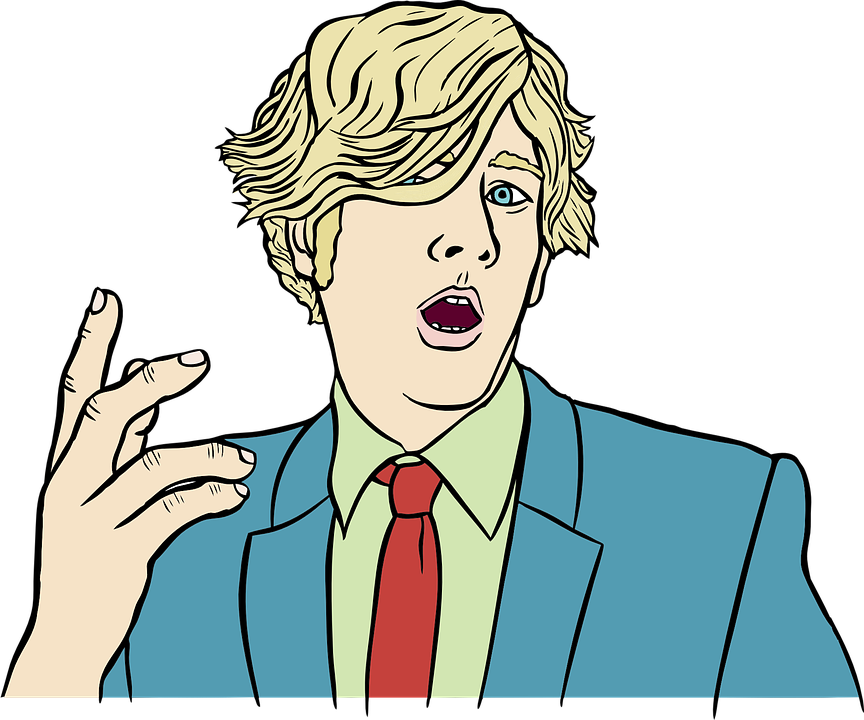 Cartoon People Talking - Man Talking Clip Art (864x720)