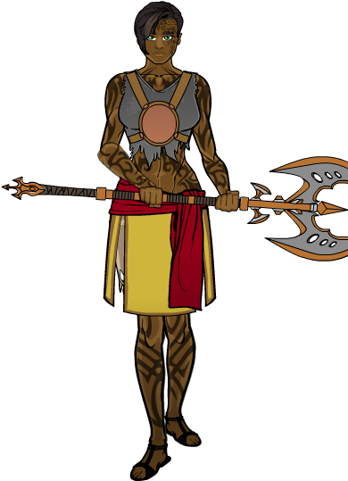 #female #goliath #barbarian Name - Cartoon (400x600)