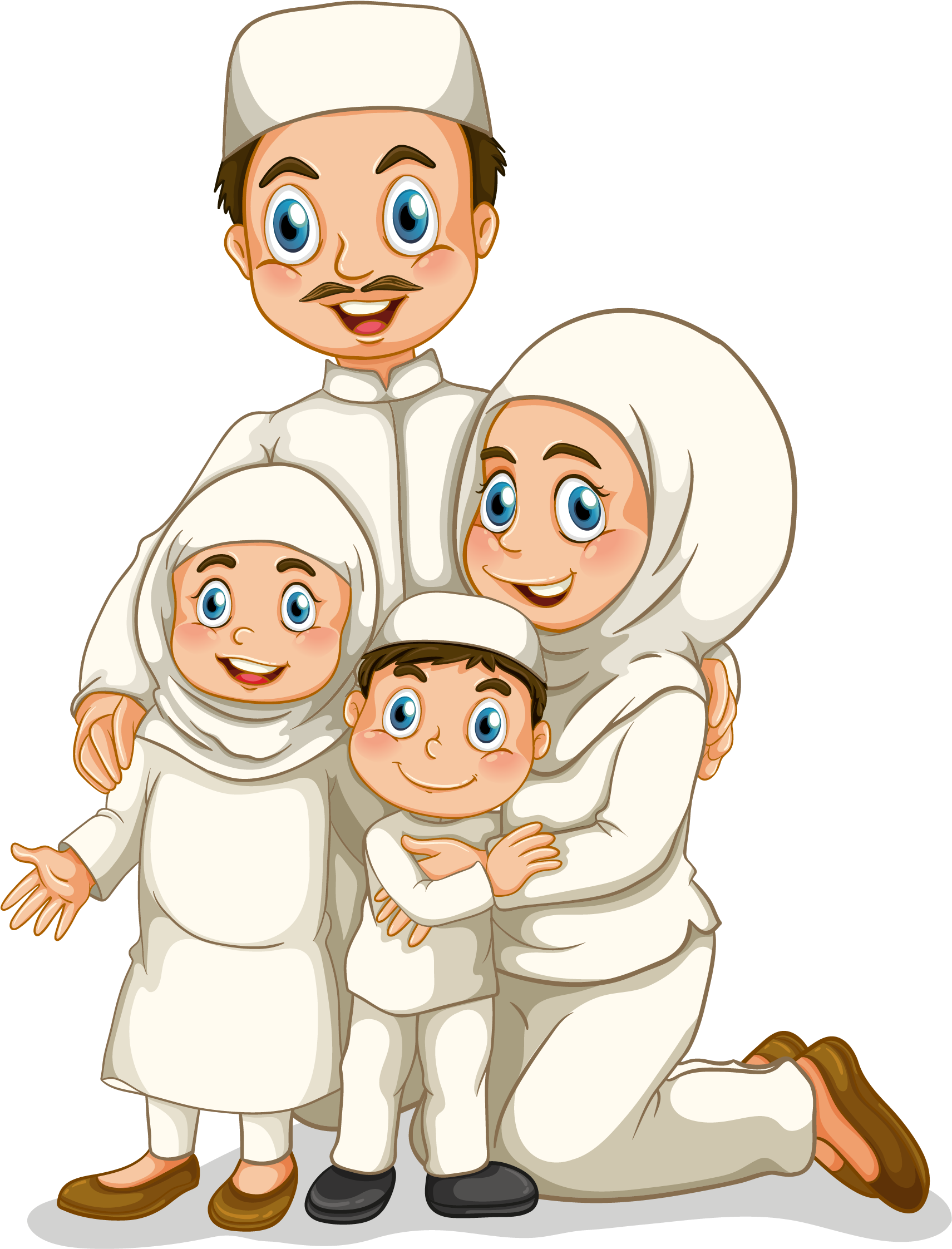 Family Stock Photography Illustration - Muslim Family Vector (2500x2500)