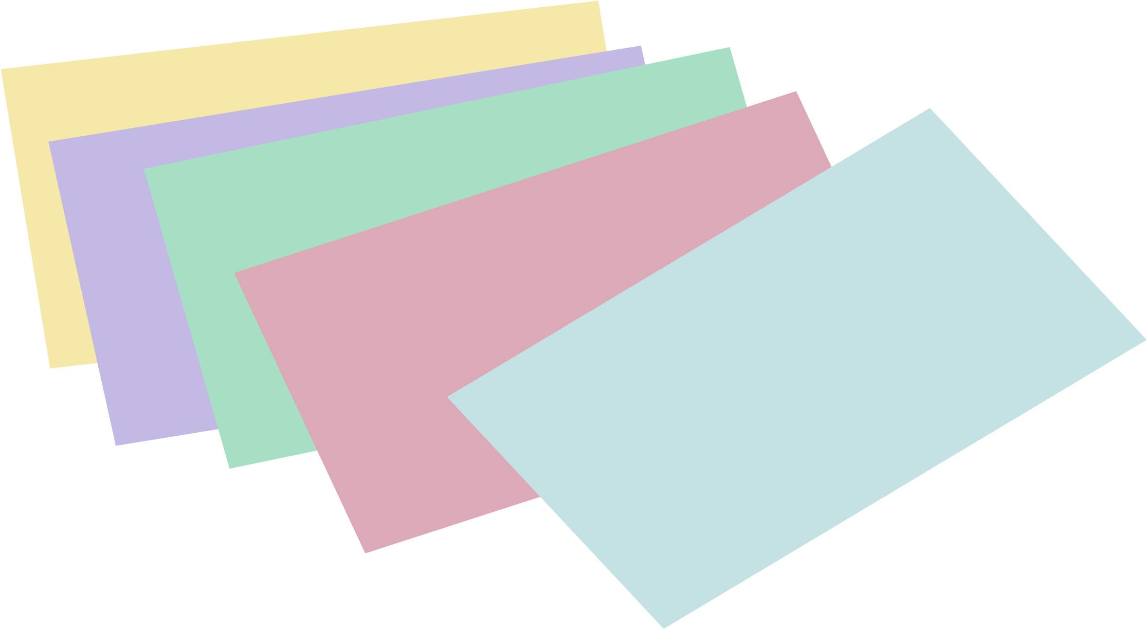 Of Unlined Colored Index Cards - Color Memo Paper Png (2400x1655)