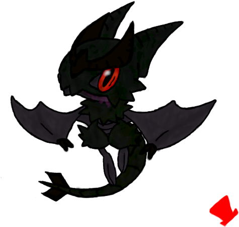 Bojangles, The Black Dragon Hatchling By Madhatter-himself - Black Dragon Wyrmling (500x500)