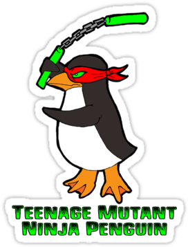 The Shinobi/ninja Background - Penguins Of Doom (375x360)