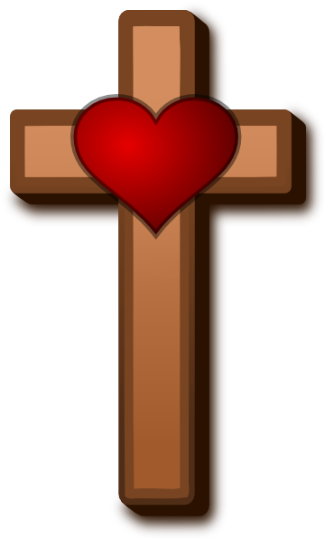 Love Cross Clipart - Cross With Dove Clipart (360x596)