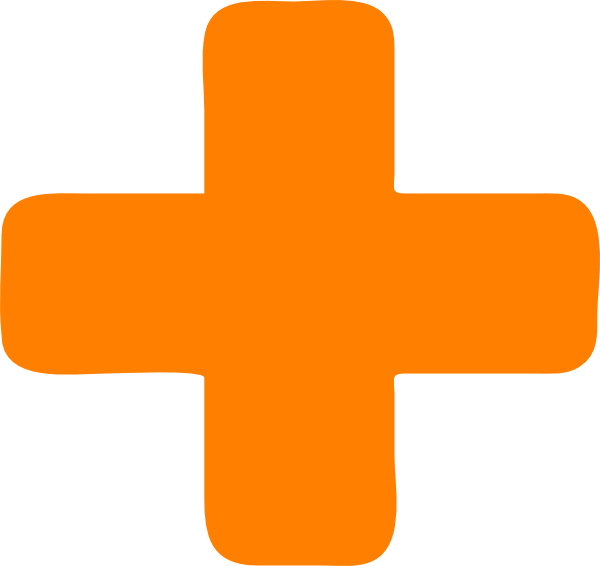 Orange Plus Sign Clip Art At Clipart Library - Plus Sign Clipart (600x566)
