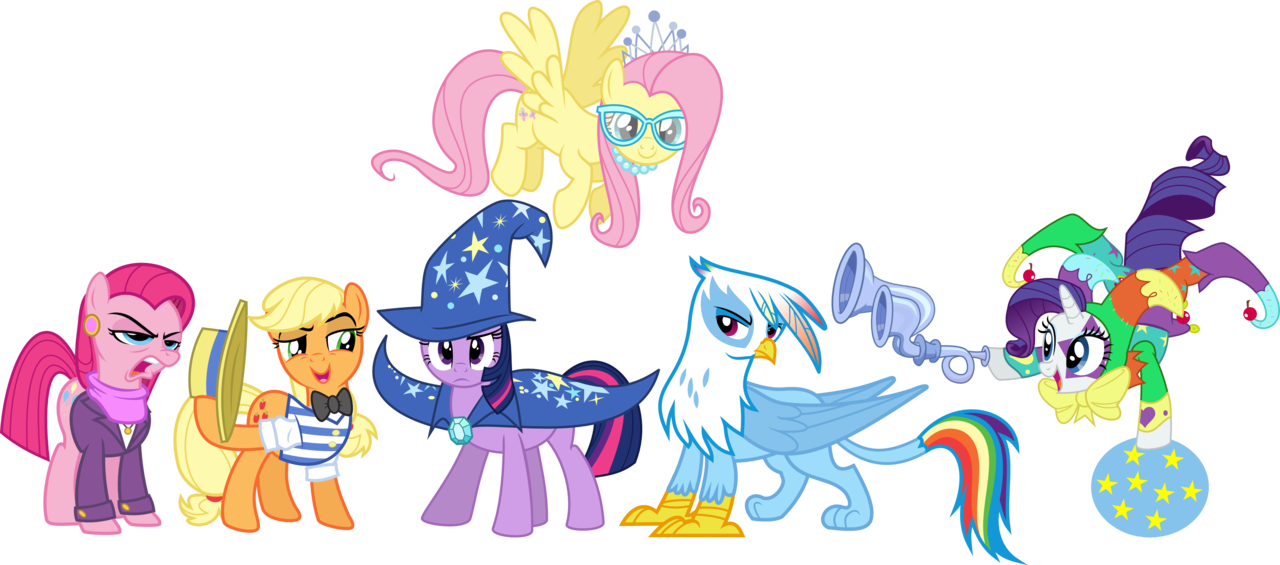 Punzil504, Diamond Tiara, Female, Flam, Flim, Flim - My Little Pony: Friendship Is Magic (1280x565)