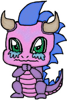 Crying Baby Dragon Chibi - Art (315x400)