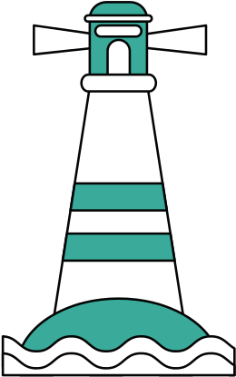 Island Beach Lighthouse Vector Icon Illustration - Vector Graphics (550x550)
