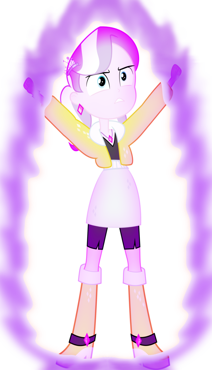Powering Up Diamond Tiara By Mirai-digi - Cartoon (678x1179)