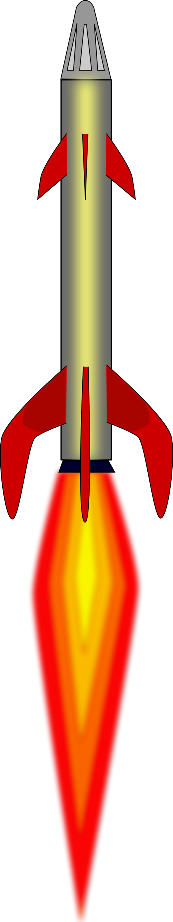 Space Rocket Cartoon Liftoff Blast - Rocket Launcher Rocket Png (600x3198)