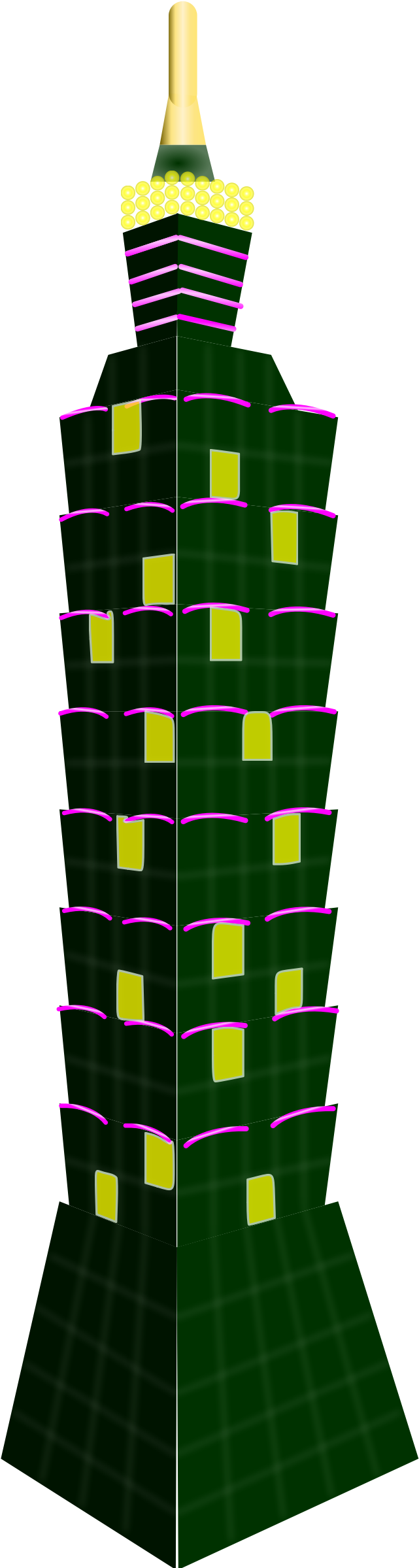 Taipei 101 Clipart - Edificio Taipei Dibujo (2400x2400)