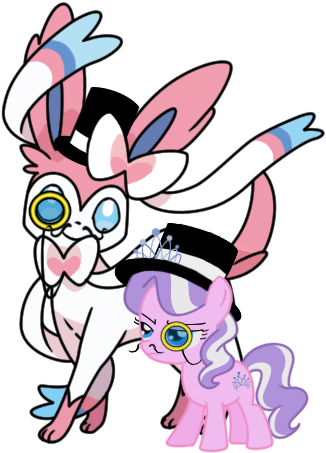 Drlonepony 6 1 Sylveon And Diamond Tiara Go British - Draw Sylveon Pokemon (373x470)