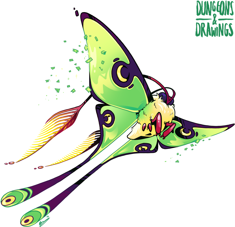 Luna Moth - Chara Moth (840x811)