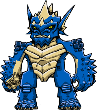 Blue Half-dragon By Hologramzx - Blue Dwarf With Dragon (336x380)