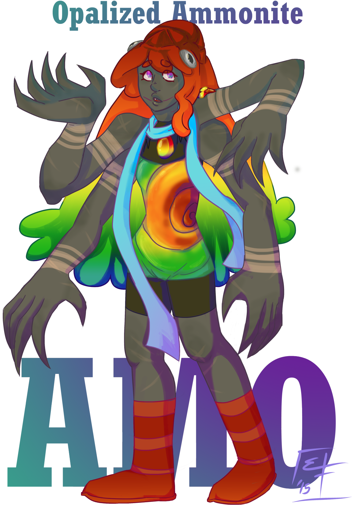 The Fusion Of My Friend Polarbearsquad's Gemsona, Angel - Illustration (1280x1707)