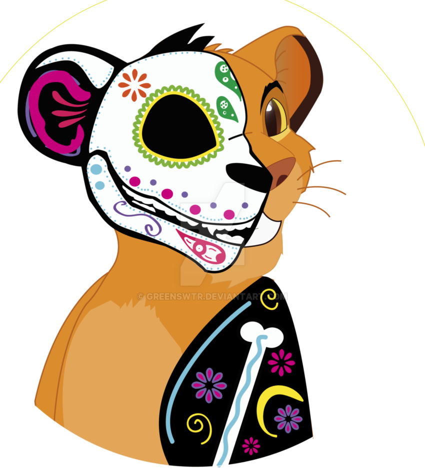 Simba Dia De Los Muertos By Greenswtr - Simba Dia De Los Muertos By Greenswtr (850x939)
