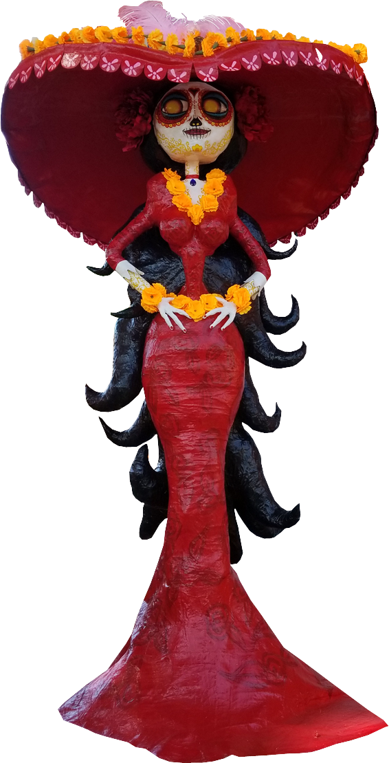 Parking - Day Of The Dead Dresses Clipart (566x1110)