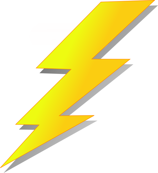 Lightning Strike Cartoon Clip Art - Lightning Bolt Clipart (546x597)