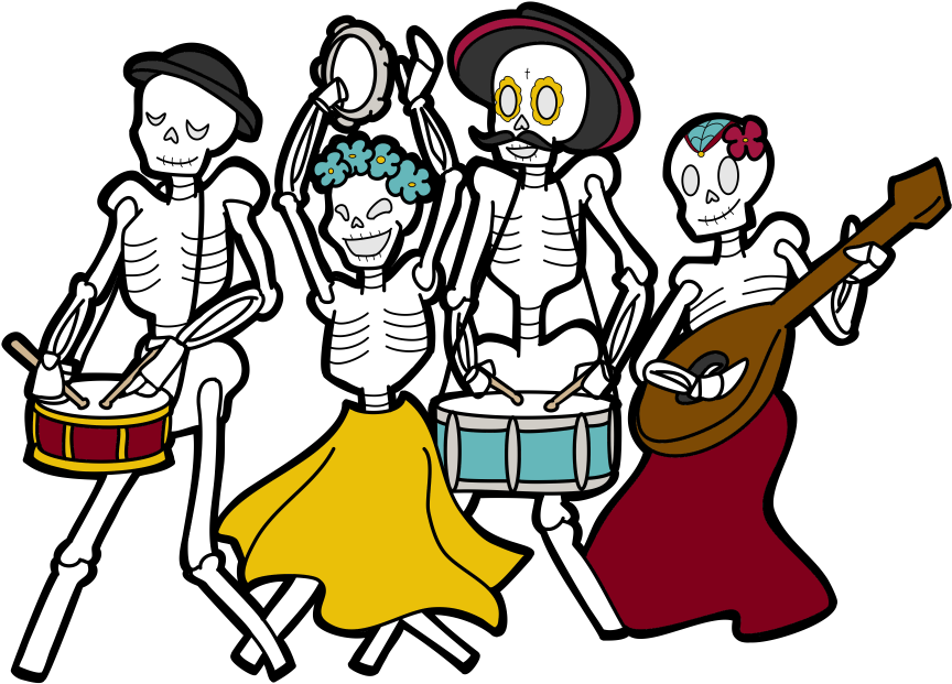 Dia De Los Muertos - Cartoon (1024x768)